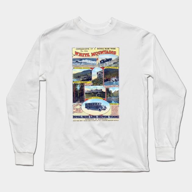 1925 Tour the White Mountains of New Hampshire Long Sleeve T-Shirt by historicimage